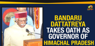 Bandaru Dattatreya As Himachal Pradesh Governor, Bandaru Dattatreya Takes Oath As Governor, Bandaru Dattatreya Takes Oath As Governor Of Himachal Pradesh, Bandaru Dattatreya Takes Oath As Himachal Pradesh Governor, Bandaru Dattatreya Takes Oath As HP Governor, Mango News, Telangana Political Live Updates, Telangana Political Updates, Telangana Political Updates 2019