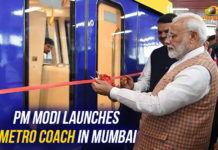 PM Modi Launches Metro Coach In Mumbai Bharat Earth Movers Limited, Chief Minister of Maharashtra, Devendra Fadnavis, Mango News, Metro Coach In Mumbai, Modi Launches Metro Coach In Mumbai, Mumbai Metropolitan Region Development Authority, National News Headlines Today, national news updates 2019, PM Modi Launches Metro Coach In Mumbai, PM Narendra Modi Launches Metro Coach In Mumbai, Prime Minister Narendra Modi