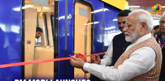 Bharat Earth Movers Limited, Chief Minister of Maharashtra, Devendra Fadnavis, Mango News, Metro Coach In Mumbai, Modi Launches Metro Coach In Mumbai, Mumbai Metropolitan Region Development Authority, National News Headlines Today, national news updates 2019, PM Modi Launches Metro Coach In Mumbai, PM Narendra Modi Launches Metro Coach In Mumbai, Prime Minister Narendra Modi