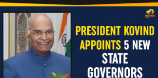 Governor Tamilisai Soundararajan, Himachal Pradesh, Kerala, Kovind Appoints 5 New State Governors, maharashtra, Mango News, President Kovind Appoints 5 New State Governors, rajasthan, Ram Nath Kovind Appoints 5 New State Governors, Soundararajan Appointed As Telangana New Governor, Soundararajan Appointed As Telangana State New Governor, Tamilisai Soundararajan, Telangana