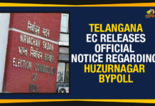 Telangana – EC Releases Official Notice Regarding Huzurnagar Bypoll EC Releases Official Notice Regarding Huzurnagar Bypoll, Election Commission Of Telangana, Huzurnagar Assembly constituency bypoll, Mango News, Official Notice Regarding Huzurnagar Bypoll, Political Updates 2019, Telangana, Telangana Breaking News, Telangana EC Releases Official Notice Regarding Huzurnagar Bypoll, Telangana Political Live Updates, Telangana Political Updates, Telangana Political Updates 2019