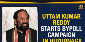 Uttam Kumar Reddy Starts Bypoll Campaign In Huzurnagar Huzurnagar Assembly Bypoll, Huzurnagar Assembly constituency bypoll, Huzurnagar constituency bypoll, Mango News, Political Updates 2019, Starts Bypoll Campaign In Huzurnagar, Telangana, Telangana Breaking News, Telangana Political Live Updates, Telangana Political Updates, Telangana Political Updates 2019, Telangana Rashtra Samithi, uttam kumar reddy, Uttam Kumar Reddy Starts Bypoll Campaign, Uttam Kumar Reddy Starts Bypoll Campaign In Huzurnagar