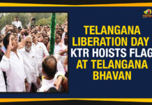 Telangana Liberation Day – KTR Hoists National Flag At Telangana Bhavan