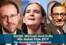 2019 Nobel Prize In Economics, Abhijit Banerjee Esther Duflo and Michael Kremer Won The 2019 Nobel Prize In Economics, Latest Political Breaking News, Mango News, Michael And Duflo Win Nobel Prize 2019 For Economics Research, Michael Kremer Won The 2019 Nobel Prize In Economics, National News Headlines Today, national news updates 2019, National Political News 2019, Nobel Prize 2019 For Economics Research
