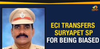 ECI Transfers Suryapet SP For Being Biased ECI Transfers Suryapet SP, ECI Transfers Suryapet SP For Being Biased, Election Commission of India, Huzurnagar bypoll, Huzurnagar Bypoll latest updates, Mango News, Political Updates 2019, Superintendent of Police of Suryapet district, Telangana, Telangana Breaking News, Telangana Political Live Updates, Telangana Political Updates, Telangana Political Updates 2019, Telangana Rashtra Samithi
