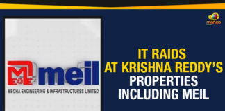 IT Officials Conducted Raids At Megha Krishna Reddy House And Offices, IT Raids At Krishna Reddy’s Properties, IT Raids At Krishna Reddy’s Properties Including MEIL, IT Raids At Megha Krishna Reddy House And Offices, Mango News, Megha Engineering and Infrastructures Limited, Political Updates 2019, Telangana, Telangana Breaking News, Telangana Political Live Updates, Telangana Political Updates, Telangana Political Updates 2019, Yuvajana Sramika Rythu Congress Party