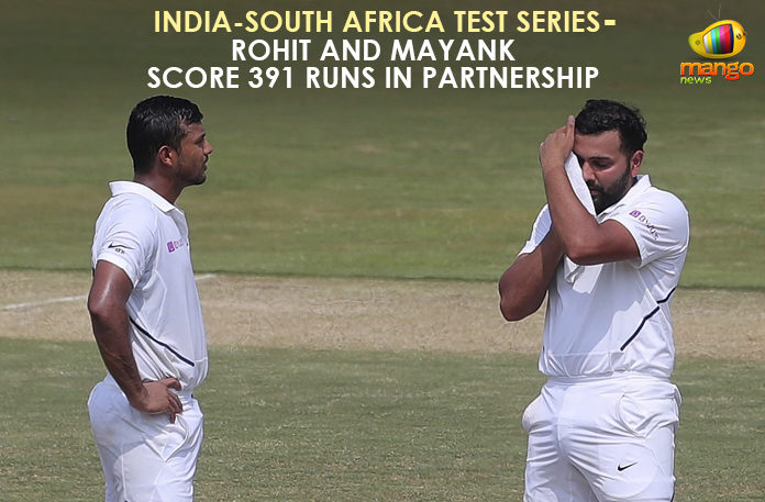 2019 Latest Sport News, 2019 Latest Sport News And Headlines, India South Africa Test Series, India vs South Africa 1st Test, India vs South Africa 1st Test Match, India vs South Africa 1st Test Mayank Agarwal Scoring Double Century, India vs South Africa Match, Latest Sports News, latest sports news 2019, Mango News, Mayank Agarwal Scoring Double Century, Rohit and Mayank Score 391 Runs In Partnership, sports news