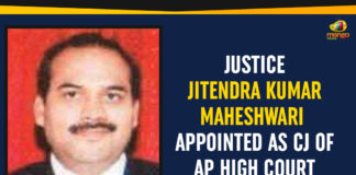 Ap Political Live Updates 2019, AP Political News, AP Political Updates, AP Political Updates 2019, Chief Justice of Andhra Pradesh High Court, Jitendra Kumar Maheshwari Appointed As CJ, Jitendra Kumar Maheshwari Appointed As CJ of AP High Court, Justice Chagari Praveen Kumar, Justice Jitendra Kumar Maheshwari, Justice Jitendra Kumar Maheshwari Appointed As CJ of AP High Court, Mango News