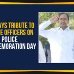 CM KCR Pays Tribute To Police Officers On Police Commemoration Day, KCR Pays Tribute To Police Officers, KCR Pays Tribute To Police Officers On Police Commemoration Day, Mango News, mango news telugu, Police Commemoration Day, Police Commemoration Day 2019, Political Updates 2019, Telangana, Telangana Breaking News, Telangana Political Live Updates, Telangana Political Updates, Telangana Political Updates 2019