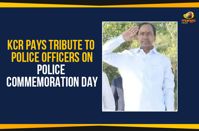 CM KCR Pays Tribute To Police Officers On Police Commemoration Day, KCR Pays Tribute To Police Officers, KCR Pays Tribute To Police Officers On Police Commemoration Day, Mango News, mango news telugu, Police Commemoration Day, Police Commemoration Day 2019, Political Updates 2019, Telangana, Telangana Breaking News, Telangana Political Live Updates, Telangana Political Updates, Telangana Political Updates 2019