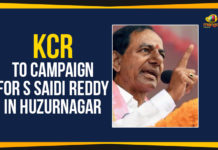 KCR To Campaign For S Saidi Reddy In Huzurnagar KCR To Campaign For S Saidi Reddy In Huzurnagar,Telangana CM KCR will Campaign In Huzurnagar On October 18th,Mango News,Uttam Padmavathi Reddy Slams CM KCR In Huzurnagar By Poll Elections,Blow for Congress as CPI to sail with TRS in Huzurnagar,TRS Fears Defeat in Huzurnagar Bypolls,Telangana CM KCR Latest News,Saidi Reddy Speech At KTR Huzurnagar By Election Campaign,TRS gears up for Huzurnagar bypoll