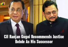 CJI Ranjan Gogoi Recommends Justice Bobde As His Successor Chief Justice of the Madhya Pradesh High Court, CJI Ranjan Gogoi Recommends Justice Bobde, CJI Ranjan Gogoi Recommends Justice Bobde As His Successor, Justice S.A. Bobde, Latest Political Breaking News, Mango News, National News Headlines Today, national news updates 2019, National Political News 2019, Ranjan Gogoi Recommends Justice Bobde As His Successor