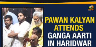 Pawan Kalyan Attends Ganga Aarti In Haridwar,Mango News,Pawan Kalyan Attends Ganga Aarti,JanaSena Chief Pawan Kalyan At Ganga Aarti,Ganga Aarti at Haridwar,Pawan Kalyan Attends Ganga Aarti With Public,Pawan Kalyan Latest News 2019