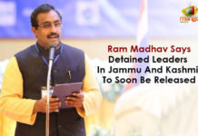 Article 370, Detained Leaders In Jammu And Kashmir To Soon Be Released, Jammu and Kashmir, Jammu and Kashmir Reorganisation Act, Latest Political Breaking News, Mango News, National News Headlines Today, national news updates 2019, National Political News 2019, Ram Madhav Says Detained Leaders In Jammu And Kashmir To Soon Be Released