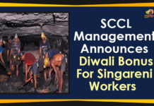 SCCL Management Announces Diwali Bonus For Singareni Workers