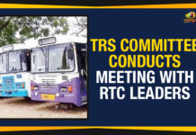 TRS Committee Conducts Meeting With RTC Leaders TRS Committee Conducts Meeting With RTC Leaders,TRS Books in Advance 415 RTC Buses For Pragati Nivedana,Mango News,TS Ministers Committee Meeting With TMU Leaders,No RTC concession for TRS public meeting,Telangana Latest News