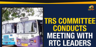 TRS Committee Conducts Meeting With RTC Leaders,TRS Books in Advance 415 RTC Buses For Pragati Nivedana,Mango News,TS Ministers Committee Meeting With TMU Leaders,No RTC concession for TRS public meeting,Telangana Latest News