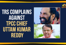 Huzurnagar bypoll, Huzurnagar Bypoll latest updates, Mango News, Political Updates 2019, Telangana, Telangana Breaking News, Telangana Political Live Updates, Telangana Political Updates, Telangana Political Updates 2019, Telangana Pradesh Congress Committee, TPCC Chief Uttam Kumar Reddy, TRS Complains Against TPCC Chief, TRS Complains Against TPCC Chief Uttam Kumar, TRS Complains Against TPCC Chief Uttam Kumar Reddy
