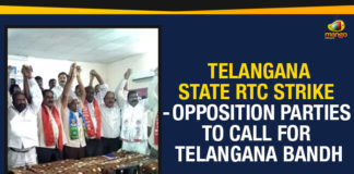 Mango News, Opposition Parties To Call For Telangana Bandh, Political Updates 2019, strike against the Telangana Government, Telangana, Telangana Bandh, Telangana Breaking News, Telangana Political Live Updates, Telangana Political Updates, Telangana Political Updates 2019, Telangana State Road Transport Corporation, TSRTC Strike Latest Updates, TSRTC Strike Opposition Parties To Call For Telangana Bandh