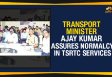 Ashwathama Reddy, Mango News, Minister Ajay Kumar Assures Normalcy In TSRTC Services, President of the TSRTC Joint Action Committee, Puvvada Ajay Kumar, Transport Minister Ajay Kumar, Transport Minister Ajay Kumar Assures Normalcy In TSRTC, Transport Minister Ajay Kumar Assures Normalcy In TSRTC Services, Transport Minister of Telangana, TSRTC Strike Latest Updates