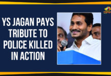 YS Jagan Mohan Reddy Pays Tribute To Police Officers Killed In Action AP CM YS Jagan Pays Tribute To Police Officers, Ap Political Live Updates 2019, AP Political News, AP Political Updates, AP Political Updates 2019, Mango News, Police Commemoration Day, the Chief Minister of Andhra Pradesh, Y.S. Jagan Mohan Reddy, YS Jagan Mohan Reddy Pays Tribute To Police Officers Killed In Action, YS Jagan Pays Tribute To Police Officers Killed In Action