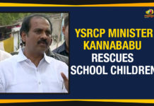 Agriculture Minister of Andhra Pradesh, Ap Political Live Updates 2019, AP Political News, AP Political Updates, AP Political Updates 2019, Kurasala Kannababu, Mango News, Minister Kannababu Rescues School Children, YCP Minister Kannababu Rescues School Children, YSRCP Minister Kannababu Rescues School Children