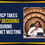 AP Cabinet Decisions, AP Cabinet Decisions 2019, Ap Political Live Updates 2019, AP Political News, AP Political Updates, AP Political Updates 2019, Key Decisions During Cabinet Meeting, Mango News, YCP Takes Key Decisions During Cabinet Meeting, YSRCP Takes Key Decisions During Cabinet Meet, YSRCP Takes Key Decisions During Cabinet Meeting, Yuvajana Sramika Rythu Congress Party