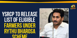 YSRCP To Release List of Eligible Farmers Under Rythu Bharosa Scheme,Mango News,AP YSR RYTHU Bharosa Scheme 2019,AP YSR Rythu Bharosa Scheme 2019 list online,Rythu Bharosa scheme Farmers in Andhra Pradesh,YSR Rythu Bharosa Application And Eligibility