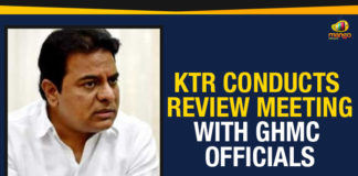 KTR Conducts Review Meeting, KTR Conducts Review Meeting With GHMC, KTR Conducts Review Meeting With GHMC Officials, KTR Review Meeting With GHMC Officials, Mango News, Political Updates 2019, Review Meeting With GHMC Officials, Telangana, Telangana Breaking News, Telangana Political Live Updates, Telangana Political Updates, Telangana Political Updates 2019