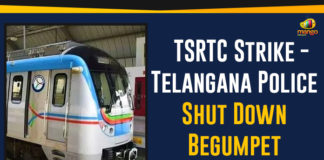 TSRTC Strike – Telangana Police Shut Down Begumpet Metro Station Begumpet Metro Station, Begumpet Metro Station in Hyderabad, Mango News, Political Updates 2019, Revanth Reddy, Telangana Breaking News, Telangana Police Shut Down Begumpet Metro Station, Telangana Political Live Updates, Telangana Political Updates, Telangana Political Updates 2019, Telangana State Road Transport Corporation, TSRTC Strike, TSRTC Strike Latest News, TSRTC Strike Latest Updates, TSRTC Strike Updates