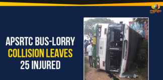 Andhra Pradesh State Road Transport Corporation, Ap Political Live Updates 2019, AP Political News, AP Political Updates, AP Political Updates 2019, APSRTC Bus Accident, APSRTC Bus Accident In Kakinada, APSRTC Bus-Lorry Collision, APSRTC Bus-Lorry Collision Leaves 25 Injured, Kakinada government hospital, Kakinada region of East Godavari, Mango News