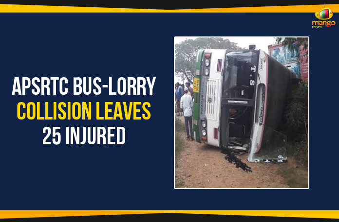 APSRTC-Bus-Lorry-Collision-Leaves-25-Injured Andhra Pradesh State Road Transport Corporation, Ap Political Live Updates 2019, AP Political News, AP Political Updates, AP Political Updates 2019, APSRTC Bus Accident, APSRTC Bus Accident In Kakinada, APSRTC Bus-Lorry Collision, APSRTC Bus-Lorry Collision Leaves 25 Injured, Kakinada government hospital, Kakinada region of East Godavari, Mango News