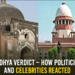#AYODHYAVERDICT, Ayodhya Case Live Updates, Ayodhya Case Update, Babri Masjid-Ram Janmabhoomi land dispute case in Ayodhya, Celebrities React To Ayodhya Verdict, Entire Disputed Land Goes To Hindus, Latest Political Breaking News, Leaders Welcomes The verdict of Ayodhya, Mango News, National News Headlines Today, national news updates 2019, Political Parties And Leaders Welcomes The verdict of Ayodhya, Politicians And Celebrities React To Ayodhya Verdict, The verdict of Ayodhya