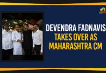 Devendra Fadnavis Takes Over As Maharashtra CM Devendra Fadnavis of the Bharatiya Janata Party, Devendra Fadnavis Takes Over As Maharashtra CM, Government formation in Maharashtra, Latest Political Breaking News, Maharashtra Govenment, Maharashtra Political News, Mango News, National News Headlines Today, national news updates 2019, National Political News 2019