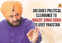 GoI Gives Political Clearance To Navjot Singh Sidhu To Visit Pakistan GoI Gives Political Clearance To Navjot Singh Sidhu, GoI Gives Political Clearance To Navjot Singh Sidhu To Visit Pakistan, Latest Political Breaking News, Mango News, National News Headlines Today, national news updates 2019, National Political News 2019, Navjot Singh Sidhu To Visit Pakistan, Political Clearance To Navjot Singh Sidhu To Visit Pakistan