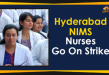 Hyderabad – NIMS Nurses Go On Strike, Mango News, NIMS Nurses Protesting Against Injustice, NIMS Nurses Protesting Against Injustice Over Promotions, Nizam’s Institute of Medical Sciences, Nurses Boycott Duties At NIMS, Political Updates 2019, Protesting Against Injustice Over Promotions, Telangana, Telangana Breaking News, Telangana Political Live Updates, Telangana Political Updates, Telangana Political Updates 2019