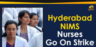 Hyderabad – NIMS Nurses Go On Strike Hyderabad – NIMS Nurses Go On Strike, Mango News, NIMS Nurses Protesting Against Injustice, NIMS Nurses Protesting Against Injustice Over Promotions, Nizam’s Institute of Medical Sciences, Nurses Boycott Duties At NIMS, Political Updates 2019, Protesting Against Injustice Over Promotions, Telangana, Telangana Breaking News, Telangana Political Live Updates, Telangana Political Updates, Telangana Political Updates 2019