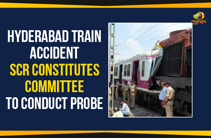 Hyderabad – Two Trains Crash 12 People Injured, Hyderabad Train Accident, Hyderabad Train Accident – SCR Constitutes Committee To Conduct Probe, Kacheguda Train Accident, Latest Political Breaking News, Mango News, SCR Constitutes Committee To Conduct Probe, Train Accident Kacheguda Railway Station in Hyderabad, Two Trains Collide In Kacheguda Station, Two Trains Crash 12 People Injured In Hyderabad