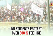 JNU Students Protest Over 300 % Fee Hike All India Council for Technical Education, Jawaharlal Nehru University, JNU Students Protest, JNU Students Protest Over 300 % Fee, JNU Students Protest Over 300 % Fee Hike, JNU Students Protest Over Fee Hike, Latest Political Breaking News, Mango News, National News Headlines Today, national news updates 2019, National Political News 2019