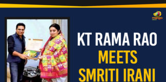 Tags: KT Rama Rao Meets Smriti Irani,Enhancing Capability States Gearing up, Infrastructure Conclave 2019, IT and Industries Minister KTR, Kakatiya Mega Textile Park, KTR Meets Central Ministers in Delhi, KTR Meets Smriti Irani, Mango News, Political Updates 2019, Telangana Breaking News, Telangana Government Policies, Telangana Political Updates