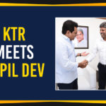 KTR Meets Kapil Dev Development Permission Management System, former Captain of the Indian Cricket Team, Greater Hyderabad Municipal Corporation, kapil dev, KTR Meets Kapil Dev, Layout Regularisation Scheme, Mango News, Municipal Administration and Urban Development Minister, Political Updates 2019, Strategic Road Development Plan, Telangana, Telangana Breaking News, Telangana Political Updates 2019
