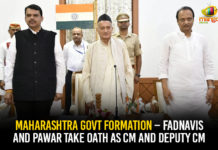 Maharashtra Govt Formation – Fadnavis And Pawar Take Oath As CM And Deputy CM Ajit Pawar Take Oath As Deputy CM, Devendra Fadnavis Take Oath As CM, Fadnavis And Pawar Take Oath As CM And Deputy CM, Latest Political Breaking News, Maharashtra Govt Formation, Maharashtra Govt Formation – Fadnavis And Pawar Take Oath As CM And Deputy CM, Mango News, National News Headlines Today, national news updates 2019, National Political News 2019