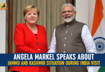 Angela Merkel, Angela Merkel Speaks About Jammu and Kashmir, Angela Merkel Speaks About Jammu and Kashmir Situation, Angela Merkel Speaks About Jammu and Kashmir Situation During India Visit, Chancellor of the German Government, Latest Political Breaking News, Mango News, National News Headlines Today, national news updates 2019, National Political News 2019