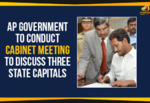 AP Government To Conduct Cabinet Meeting To Discuss Three State Capitals AP Government Cabinet Meeting,Cabinet Meeting Discuss Three State Capitals,25 Districts In AP, AP Breaking News, AP Districts Increased, Ap Political Live Updates 2019, AP Political News, AP Political Updates, AP Political Updates 2019, Chief Minister of Andhra Pradesh, Mango News, ys jagan mohan reddy About 3 State Capitals