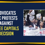 Advocates JAC Protest In AP, Advocates JAC Protests Against Three Capitals, AP 3 Capitals, AP 3 Capitals Issue, Ap Political Live Updates 2019, AP Political News, AP Political Updates, AP Political Updates 2019, Mango News, Three Capitals For AP