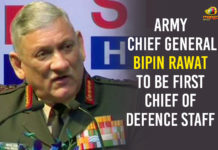 Army chief General Bipin Rawat, First Chief of Defence Staff, Latest Political Breaking News, Mango News, National News Headlines Today, national news updates 2019, National Political News 2019