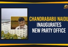 Ap Political Live Updates 2019, AP Political News, AP Political Updates, AP Political Updates 2019, Chandrababu Naidu Inaugurates New Party Office, Chandrababu Naidu Political News, Mango News, TDP New Party Office In Mangalagiri