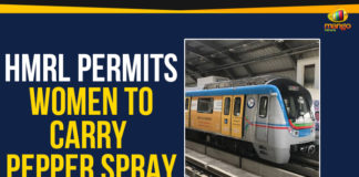 HMRL Latest News, HMRL Permits Women To Carry Pepper Spray, Hyderabad Metro Rail Limited, Mango News, Political Updates 2019, Telangana, Telangana Breaking News, Telangana Political Live Updates, Telangana Political Updates, Telangana Political Updates 2019, Telangana Rashtra Samithi