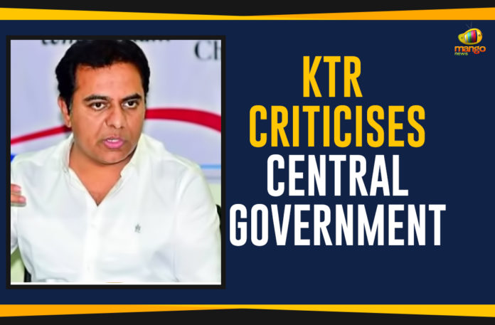 Gross State Domestic Product, KTR Comments On Central Government, KTR Criticises Central Government, Mango News, Political Updates 2019, Telangana, Telangana Breaking News, Telangana Political Live Updates, Telangana Political Updates, Telangana Political Updates 2019, Telangana Rashtra Samithi