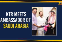 KTR Meets Ambassador Of Saudi Arabia KTR Meets Ambassador Of Saudi Arabia, Mango News, Political Updates 2019, Saudi Arabia Ambassador Dr Al Sati, Telangana Breaking News, Telangana IT Industries Minister KTR, Telangana Political Live Updates, Telangana Political Updates, Telangana Political Updates 2019